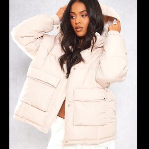 PLT tall stone puffer jacket